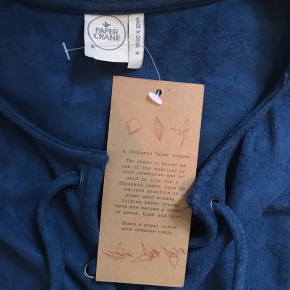 Lace-Up Sueded Dress - Picture 5 of 5